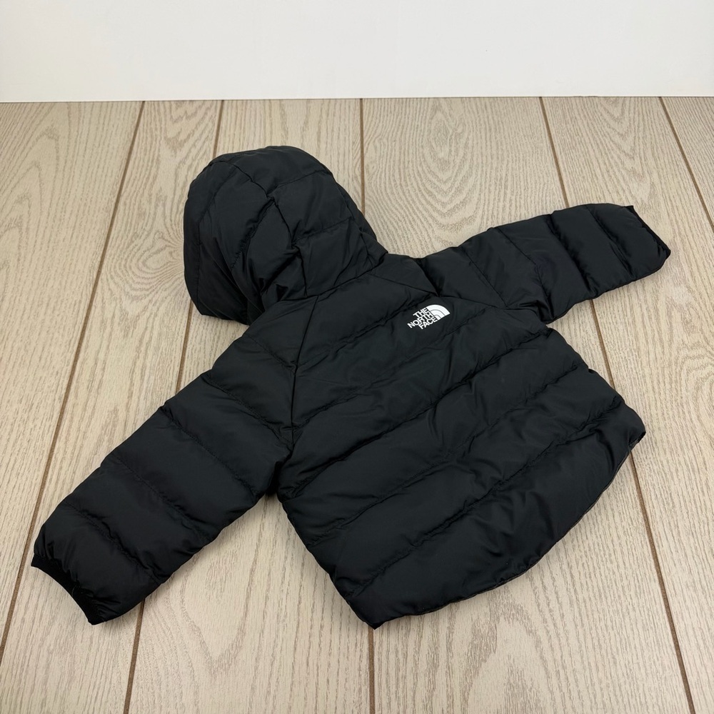 The North Face Baby Reversible Perrito Hooded Jacket 0-3M Baby Black/Grey $90 - Picture 4 of 11